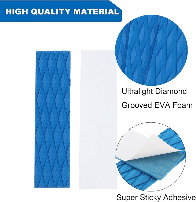 Fiozinx 4Piece Surfboard Traction Pads Surfing Front Deck Surf Traction Anti Slip Pad EVA for Surfboard Longboard Shortboard Funboard Fish Skimboard and Kayak - Image 3